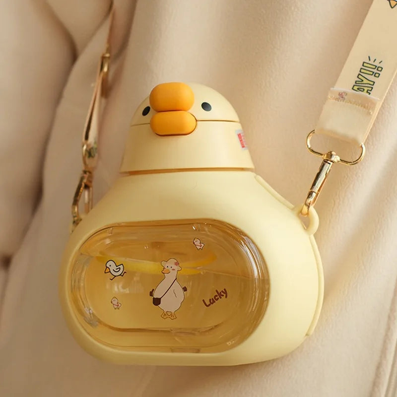 🦆✨ Lucky Duck Mini Water Bottle – Cute & Portable!