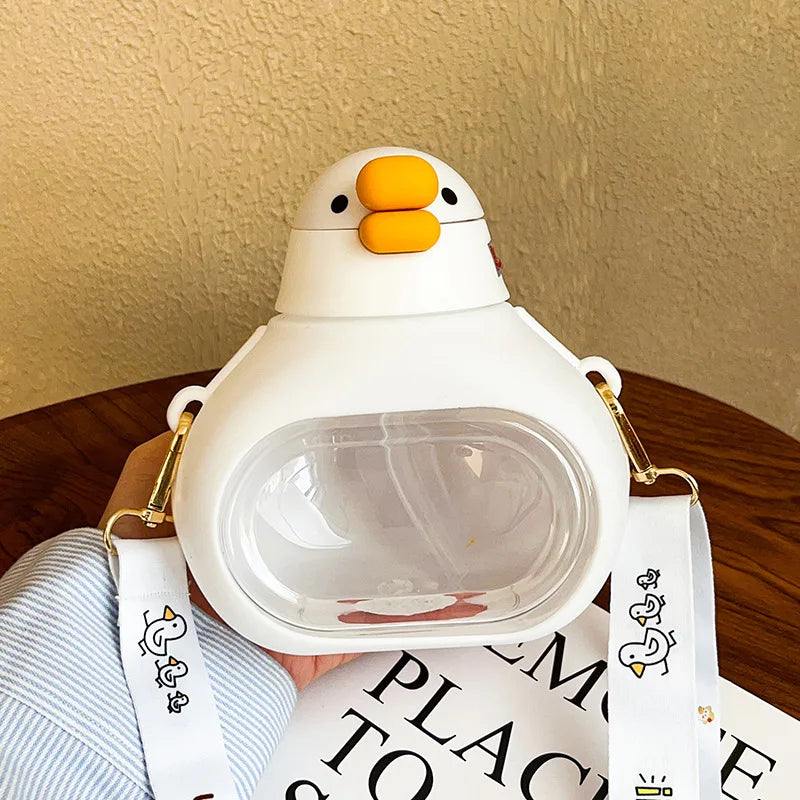 🦆✨ Lucky Duck Mini Water Bottle – Cute & Portable!