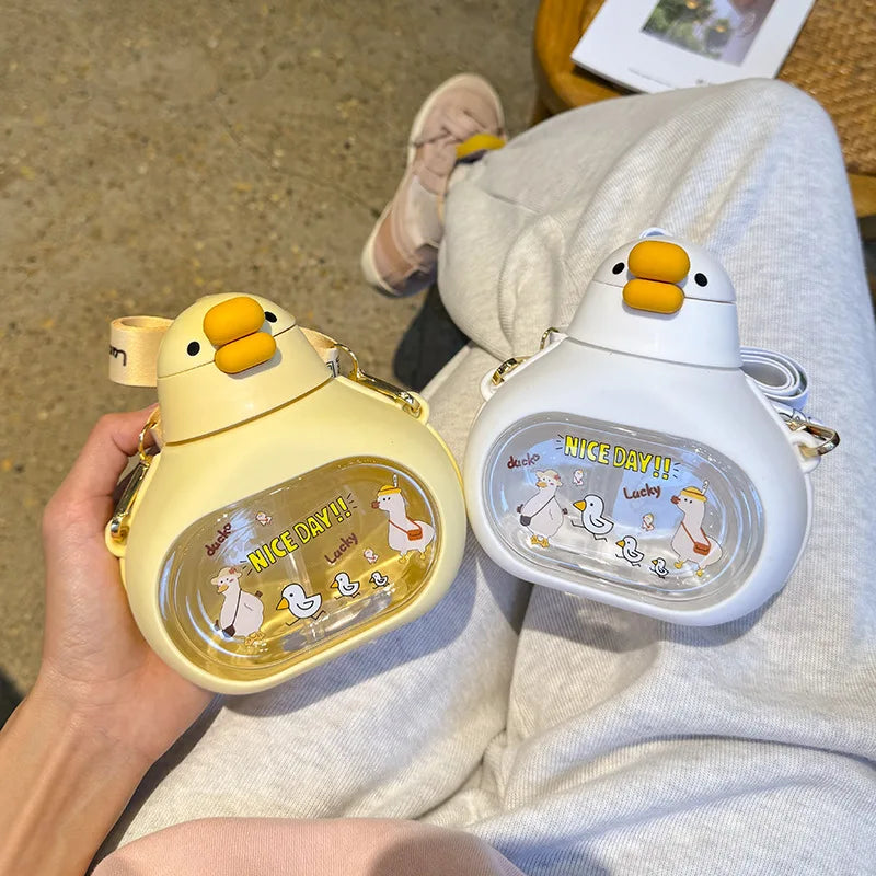 🦆✨ Lucky Duck Mini Water Bottle – Cute & Portable!