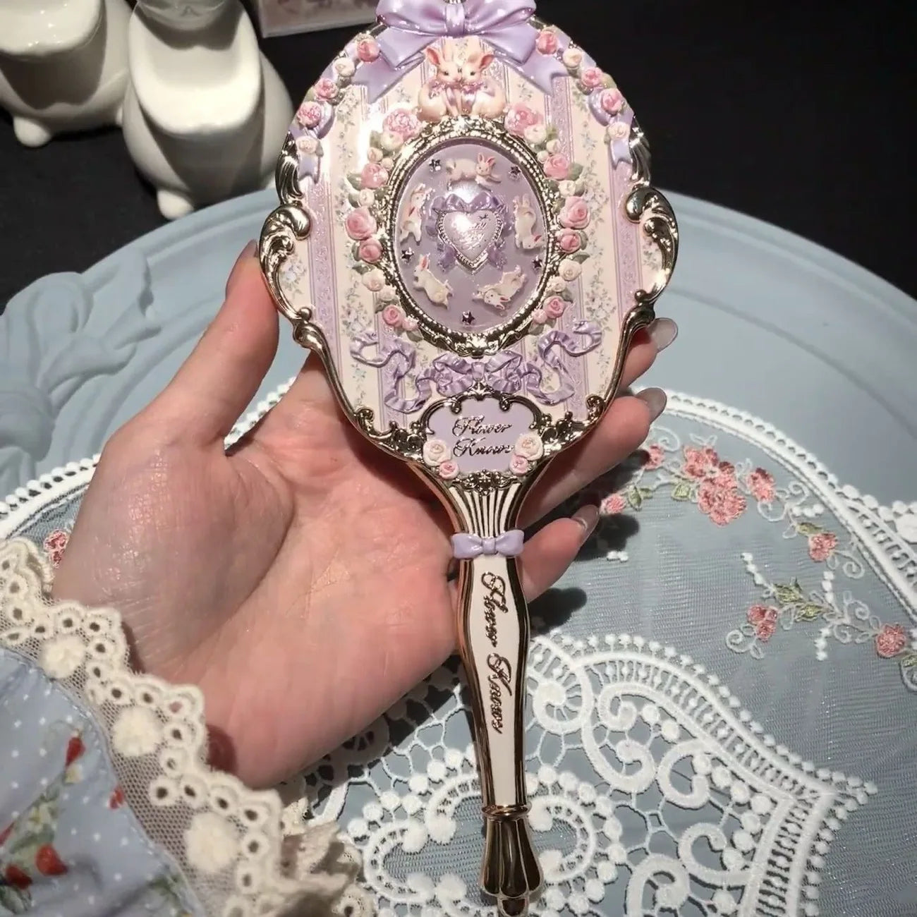 ✨🌸 FlowerKnows Hand Mirror 🌸✨