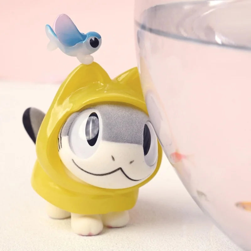 🦈🐱Shark Kitty Flocked Blind Box Figure